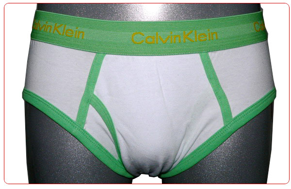 Slips Calvin Klein Hombre 365 Verde Blanco